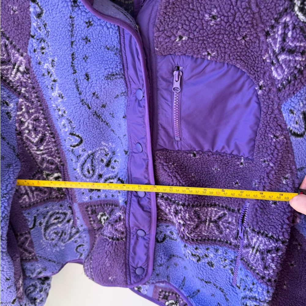 Women's Purple Patterned Jacket - Picture 4 of 5